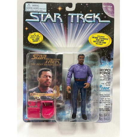 Geordi LaForge (Retired Starfleet Officer) MOC – Star Trek TNG All Good Things Playmates 1995