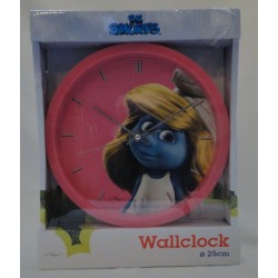 pink Smurfs Wall Clock