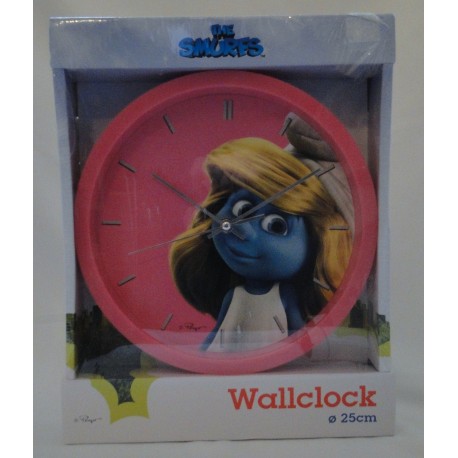 pink Smurfs Wall Clock