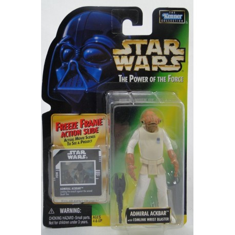 Admiral Ackbar Feeze Frame slide MOC - Power of the Force - Kenner