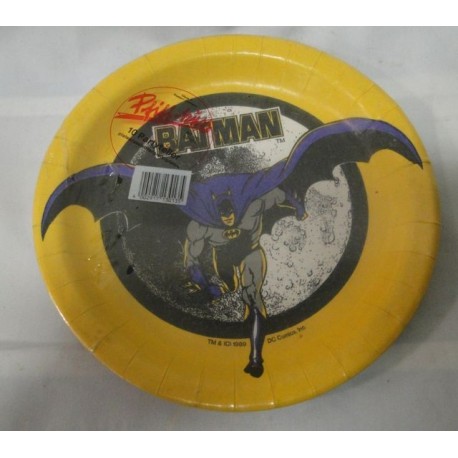 Batman plates MIP Party Favours - DC comics 1989