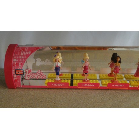 Barbie Line-up SHOP DISPLAY MEGA BLOCKS mini figures