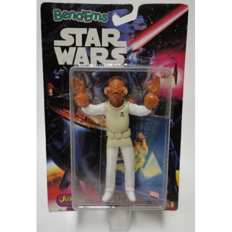 Admiral Ackbar Bend-Ems with Trading Card MOC - Star Wars