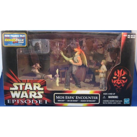 Mos Espa Encounter - Sebulba, Jar Jar, Binks Anakin Skywalker MIB EU - Star Wars Kenner POTF