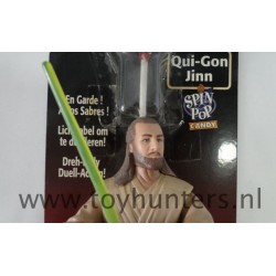 Qui-Gon Jinn Spin Pop Candy asis On Card