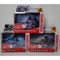 Set of 3 Transformers Dino Sparkers NEW Drift Slug Bumblebee Strafe Optimus Prime Grimlock MIB Hasbro