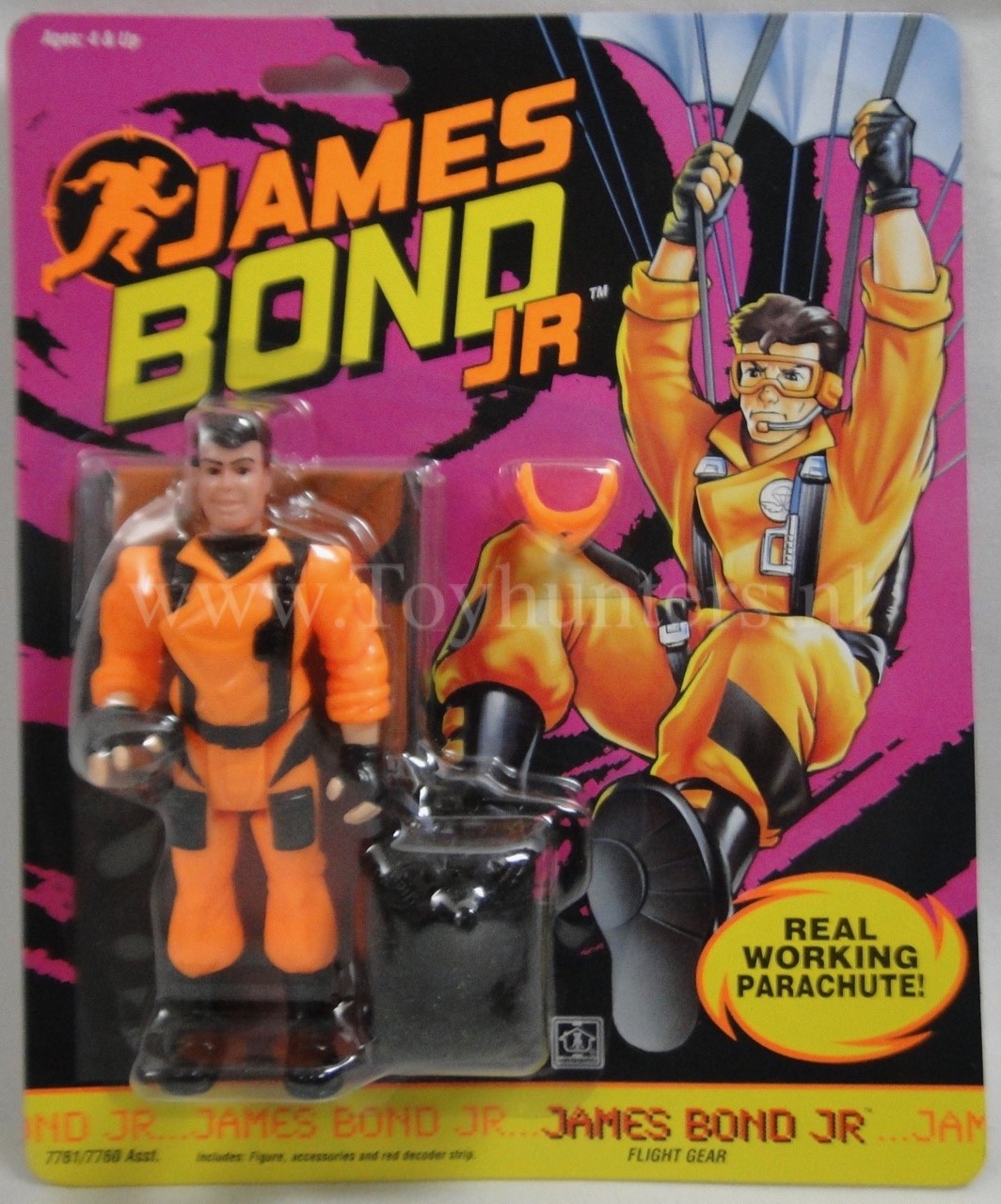 JAMES BOND JR PARACHUTISTE MOC HASBRO 1992