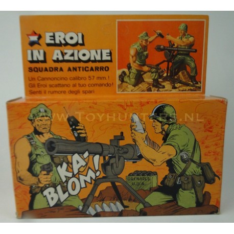 Anti-Tank Squad with Box - Heroes in Action - Mattel 1975 Italy