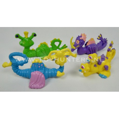 4x Mix 'em Up Monsters 1988 Mcdonalds Happy Meal Toys