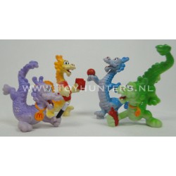 4x Chinese New Year Dragons 1988 Mcdonalds Happy Meal Toys